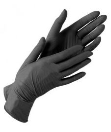 Перчатки одноразовые нитриловые черные S,1пара