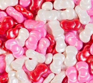 Посыпки сахарные микс "Бантики белый/красный/розовый", упак 50 гр