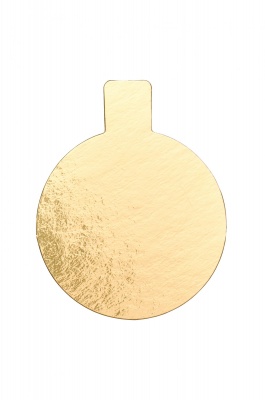 Подложка картонная с держателем (золото) круг 90 мм, 0,08 см