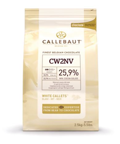 Шоколад Белый 25,9%,2,5кг.Callebaut, Бельгия