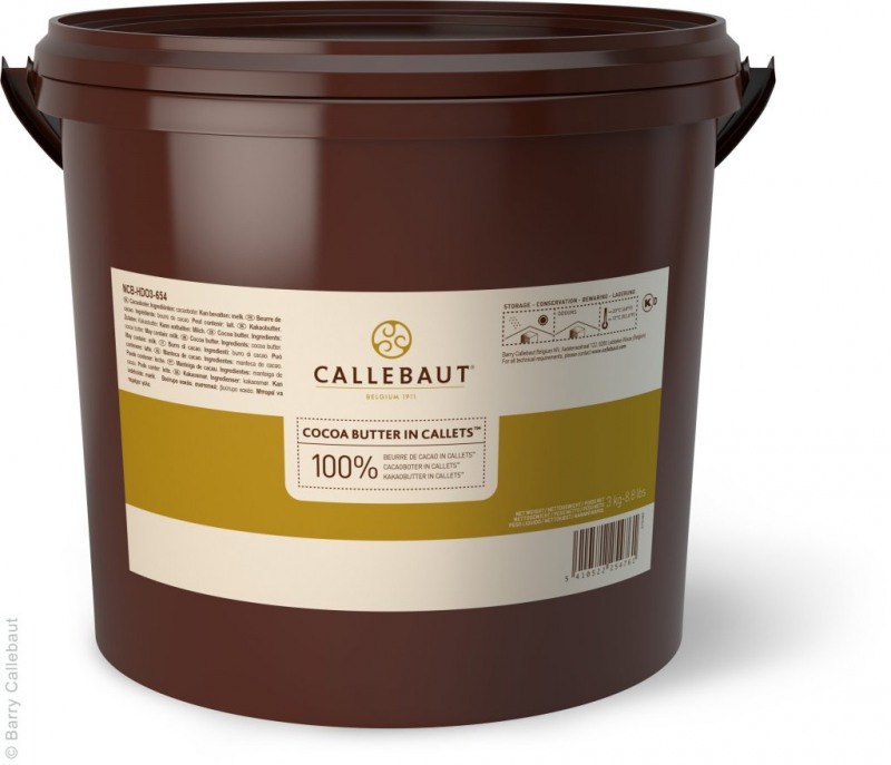 Какао-масло, Callebaut в галетах, 3 кг, упак