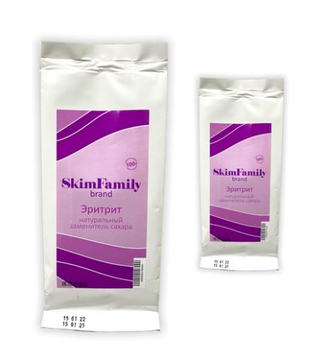 Эритритол "SkimFamily" 1 кг, упак (натуральный заменитель сахара)