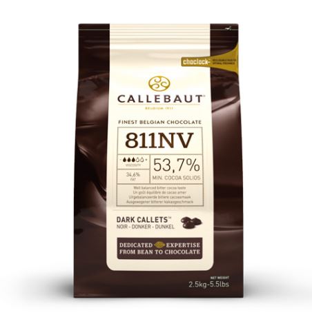 Шоколад Темный 54,5% в пакете 0,200 кг.Callebaut, Бельгия