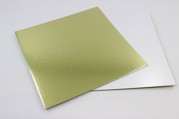 Подложка картонная усиленная Золото/жемчуг 26*26 см, 1,5 мм