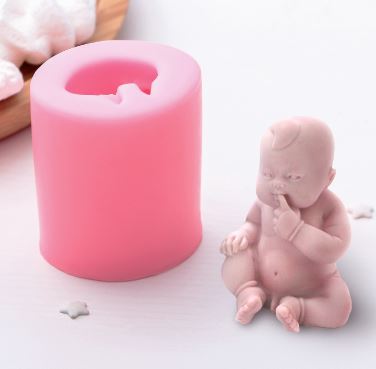 Молд силиконовый 3D "Младенец 5,5х4,5х6 см