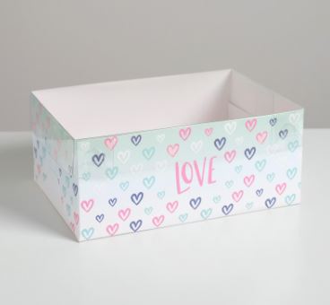 Коробка для 6 капкейков "Love",23*16*10 см, шт