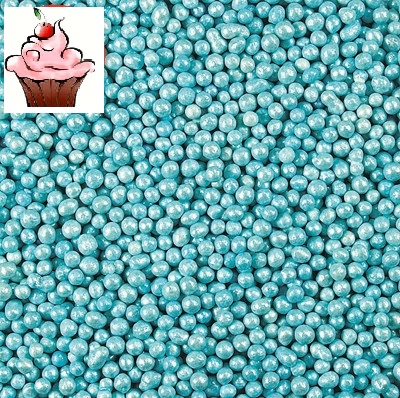 Посыпки сахарные "Шарики Голубые-Перламутровые д-2 мм", упак 0,100 кг