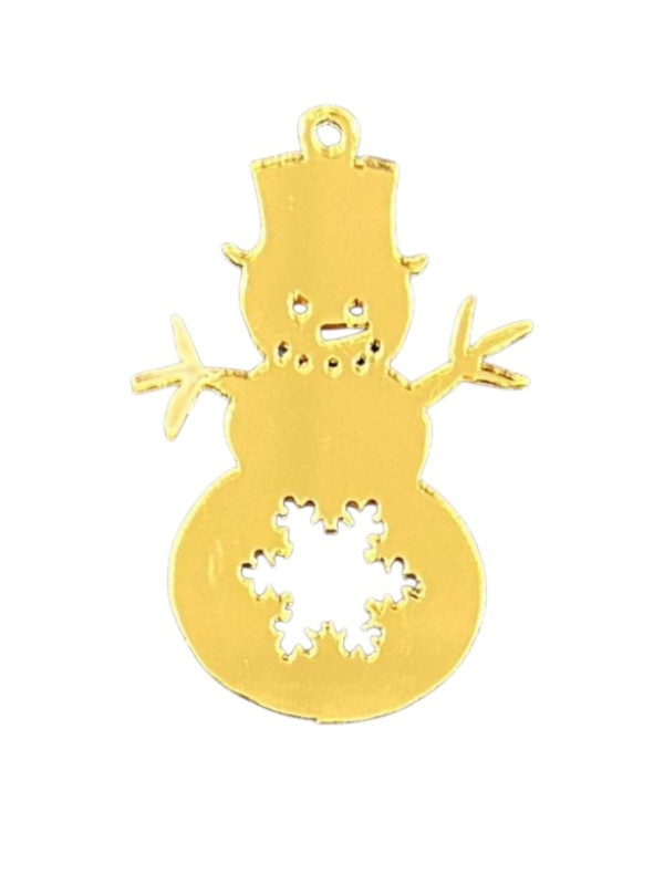 Топпер "Снеговик", золото, шт