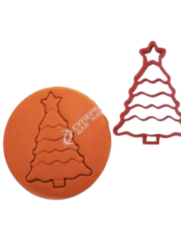 Вырубка пластик "Елочка снежная" 105*75 мм