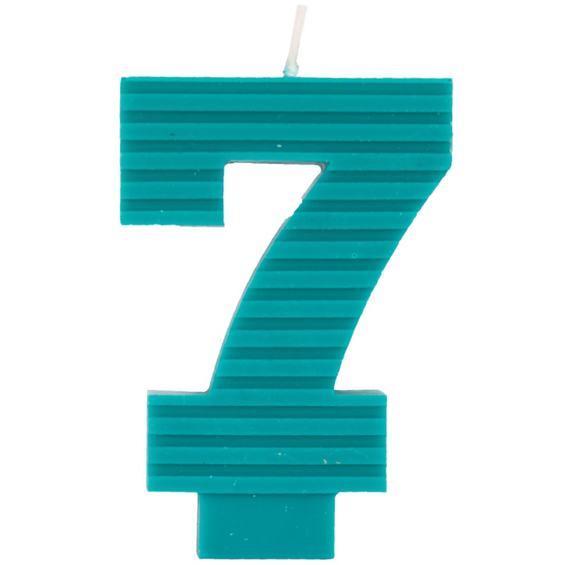 Свеча -цифра "7"СК(полосы)