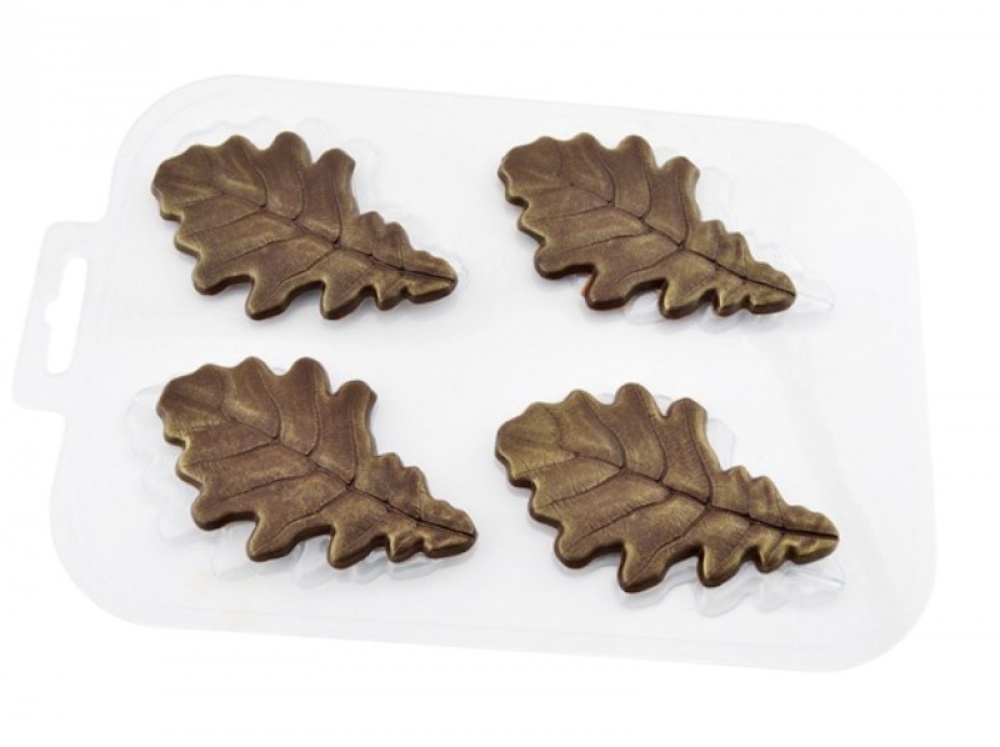 Форма пластиковая "Листья Дуба" 80*50*5мм, шт