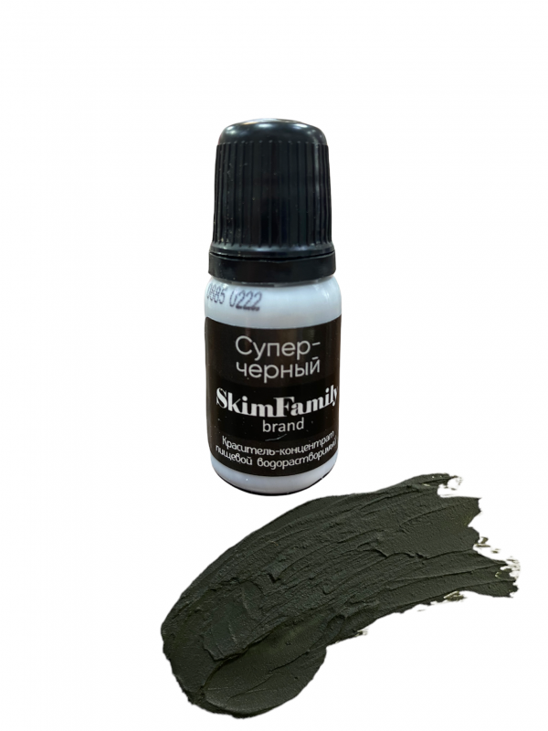 Краситель "Skim Family" Гелевый Супер Черный, водорастворимый, 10мл, шт