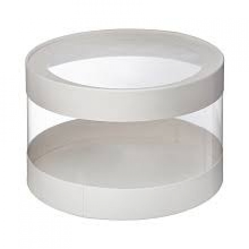 Упаковка-Тубус для тортов и пирожных (Белая/Прозр.) 200*100мм, шт