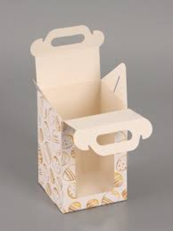 Коробка для кулича с окном "Золотые яйца", 10*10*15см, шт