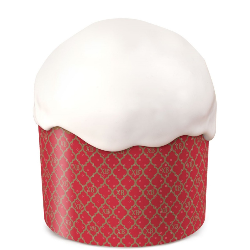 Форма бумажная для кулича рис."ХВ КРАСНАЯ" 134*90