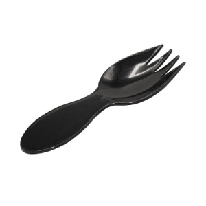Вилка-ложка 80мм черная,шт