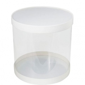 Упаковка-Тубус для торта (Белая/Прозр.) 300*300мм, шт