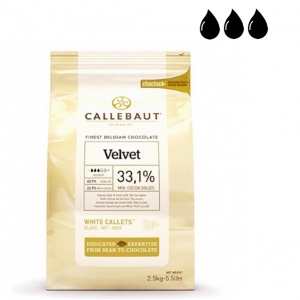 Шоколад Белый 33.1%, Velvet 1 кг.Callebaut, Бельгия