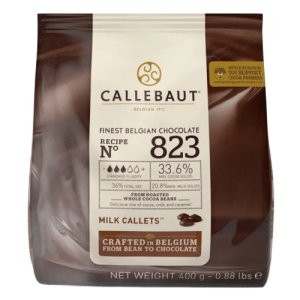 Шоколад Молочный 33,6% в пакете 0,4 кг.Callebaut, Бельгия, ориг упак.