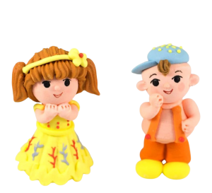 Сахарные фигурки "ДЕВОЧКА И МАЛЬЧИК",1 шт