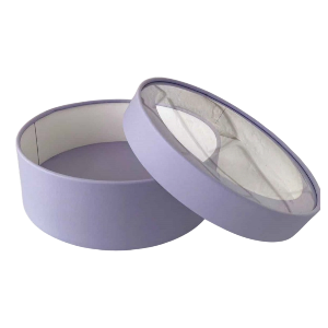 Коробка для зефира Круглая с окном, ЛАВАНДОВАЯ, d160*h70мм, шт