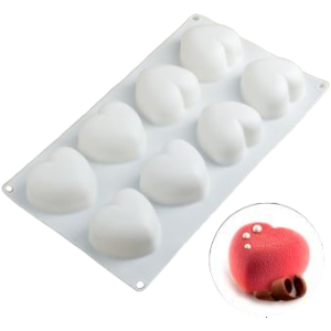 Форма Силиконовая "Сердца" 30*17,5см, 8 ячеек, шт