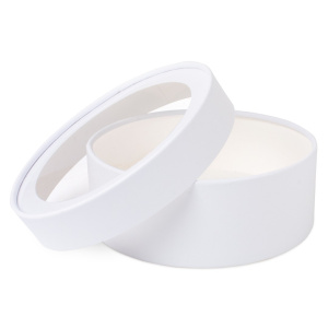 Коробка круглая шляпная 16*9см, Белый, шт