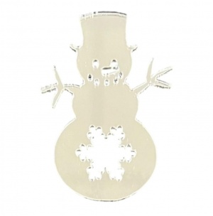 Топпер "Снеговик", серебро, шт