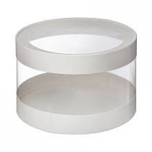 Упаковка-Тубус для торта (Белая/Прозр.) 160*160мм, шт