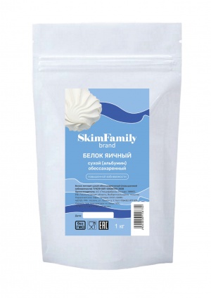 Белок яичный сухой обессах. Альбумин "SkimFamily" (повышенной взбиваемости) 1кг уп.