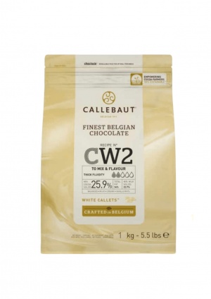 Шоколад Белый 25,9% в пакете 1 кг.Callebaut, Бельгия, ориг упак.