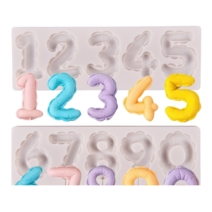 Набор силиконовых форм «Цифры воздушные шары», шт