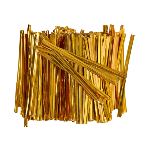 Твист-лента для пакетиков, Золото, 8 см, 800шт, упак