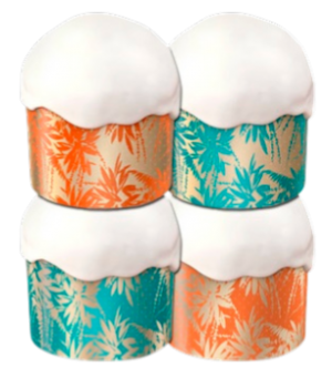 Форма бумажная для кулича рис."СКАЗОЧНЫЙ ЛЕС" 110*85мм, шт