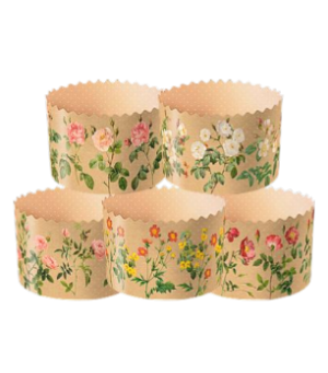 Форма бумажная для кулича рис."РОЗЫ", 60*45мм, шт