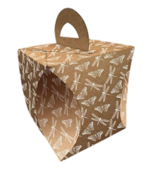 Коробка для кулича Стрекозы и Бабочки, d124мм, шт