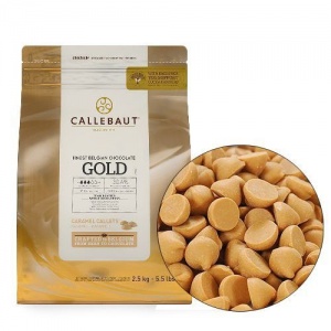 Шоколад белый с карамелью Callebaut GOLD CARAMEL, 30.4% 100 гр,упак