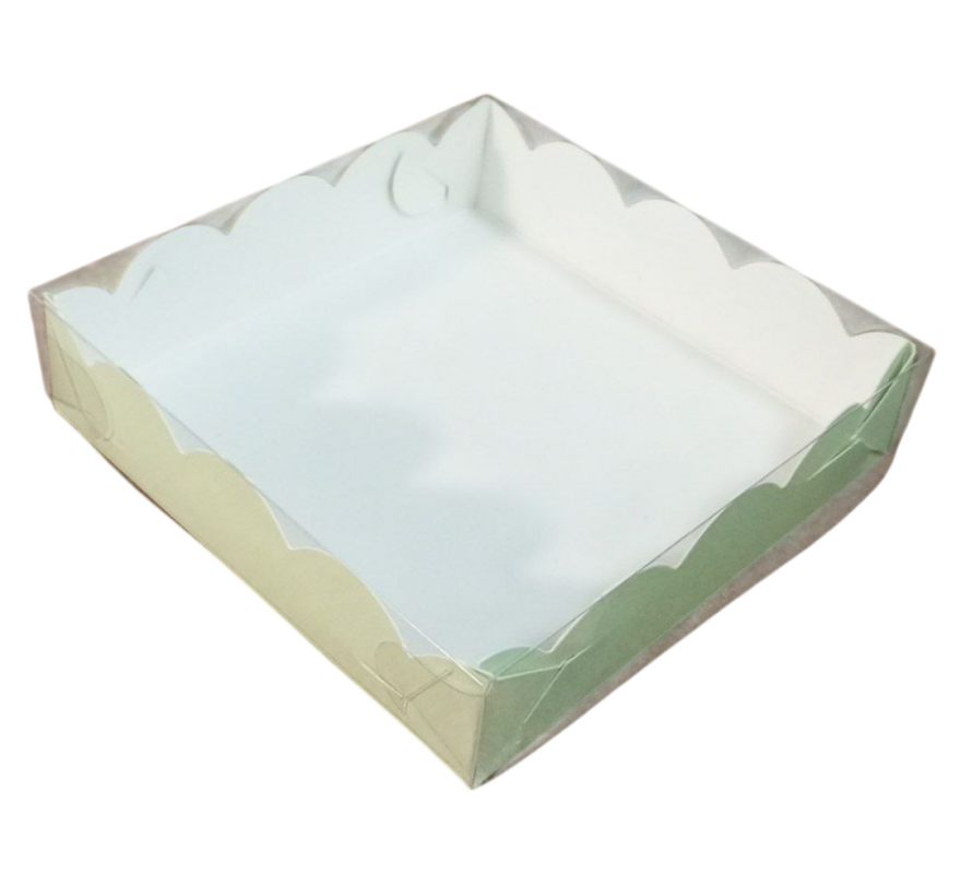 Коробка для печенья и пряников фисташковая, 155*155*35мм, РК, шт