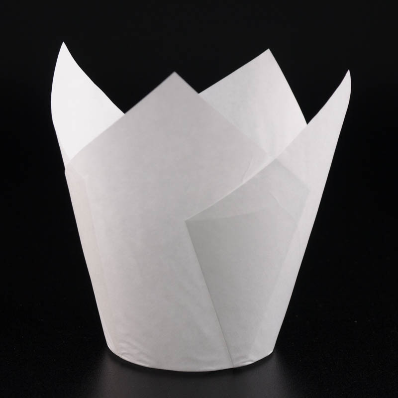 Формы бумажные"Тюльпан "(Белая) d-5 см h-8 см, 20 шт, упак