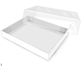 Упаковка для кондитерских изделий с PVC-крышкой, Белая, 160*130*40мм, шт