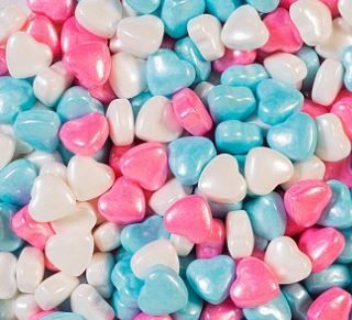 Посыпки сахарные микс "Сердечки голубые/розовые/белые" упак 50 гр