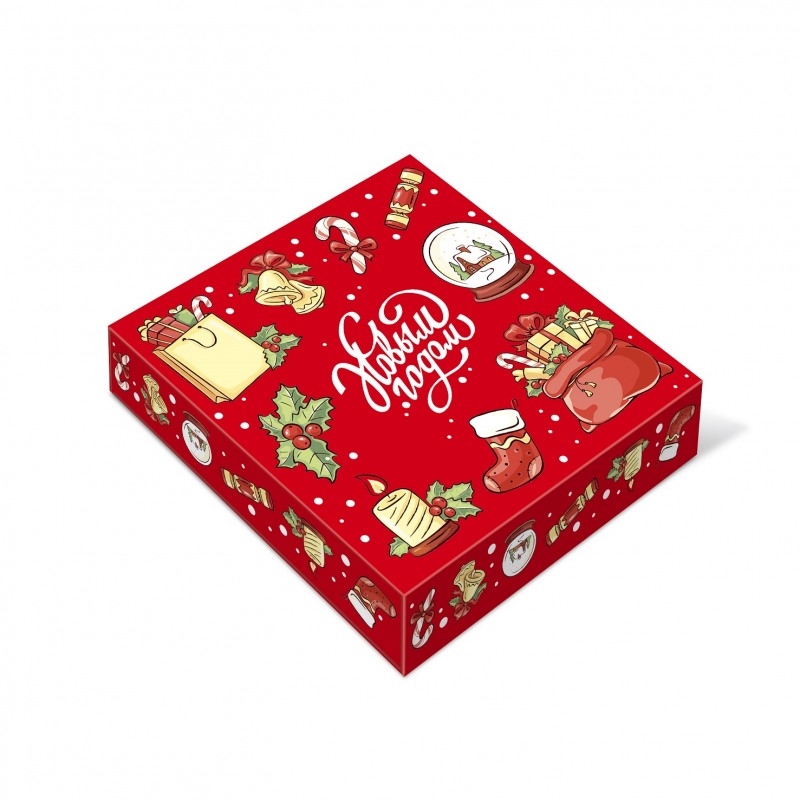 Коробка под 8 конфет и плитку шоколада, "Сладкий праздник", 177*178,5*38,5мм, шт