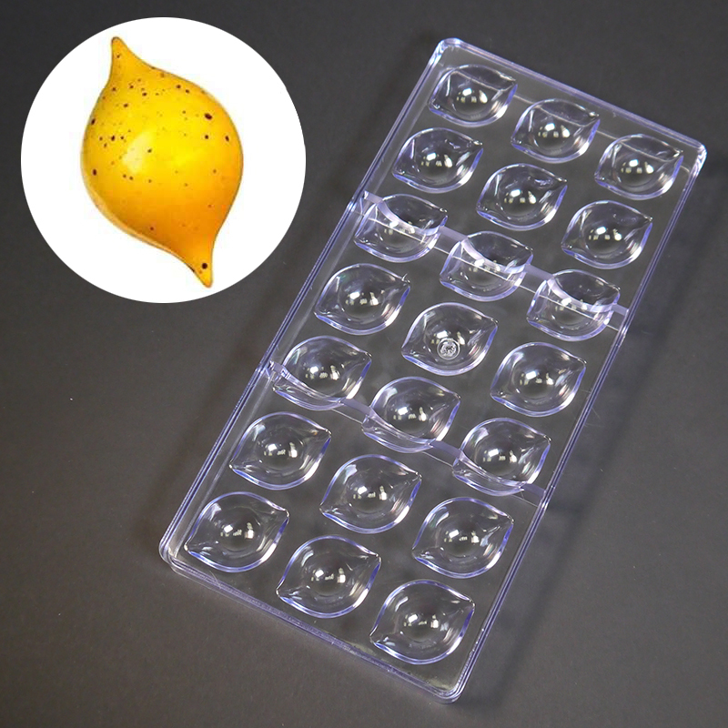 Форма поликарбонат для шоколада "Лимоны", 21 ячейка, шт