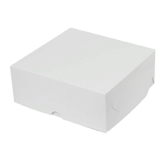 Коробка для капкейков, 250x250x100мм, на 9 капкейков белая, б/о, АРТ