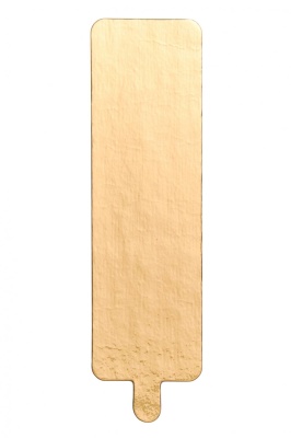 Подложка картонная с держателем (золото) прямоуг-к 130*40 мм, 0,08 см
