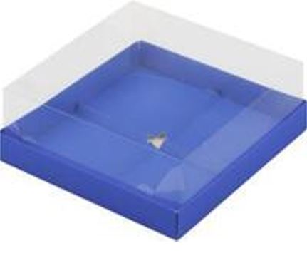 Коробка под муссовые пирожные на 4шт, с пластиковой крышкой, Лавандовая, 170*170*60мм, шт