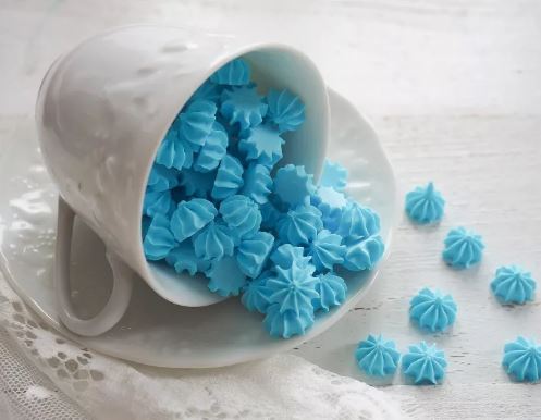 Сахарные фигурки МИНИ-БЕЗЕ голубые, 50 гр, упак