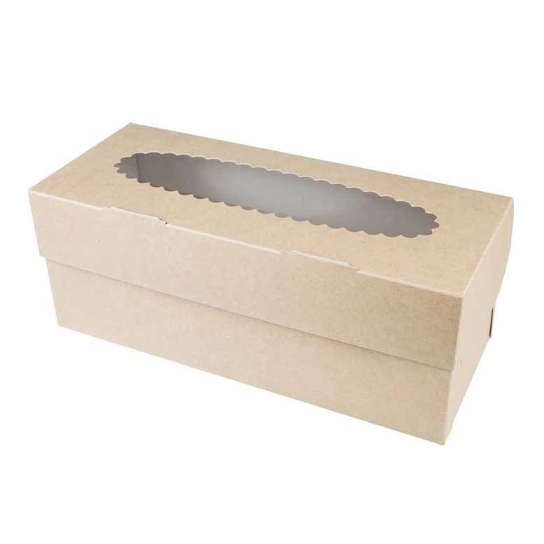 Короб картонный для Капкейков с окном 25*10*10 (ECO MUF) 3 капа