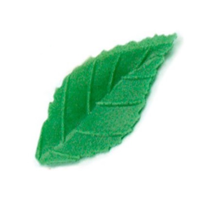 Вафельный ЛИСТ Розы малый, 38 мм, зеленый,10шт, упак