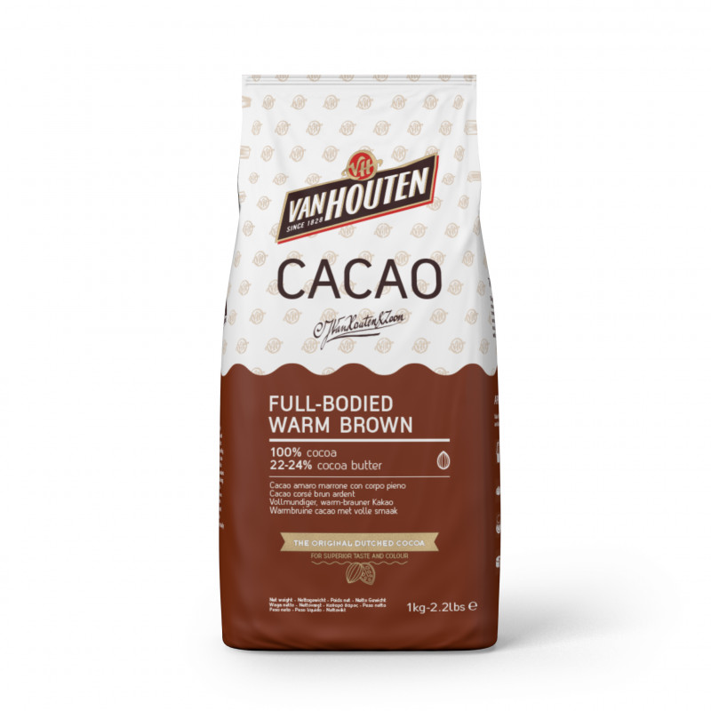 Какао-порошок FULL-BODIED WARM BROWN Van Houten, 1 кг